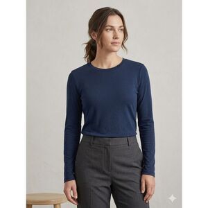 Allbirds women’s TrinoXO Long Sleeve Tee - Deep Navy Blue - Size Medium